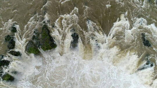 波涛汹涌的河流视频素材模板下载