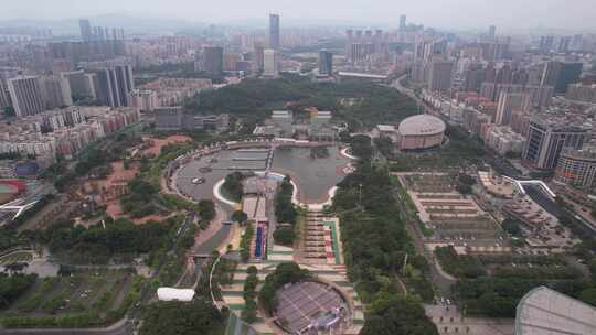 广东东莞城市风光建筑高楼航拍