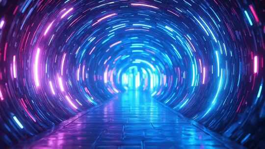 科技感光线隧道穿梭合集4K