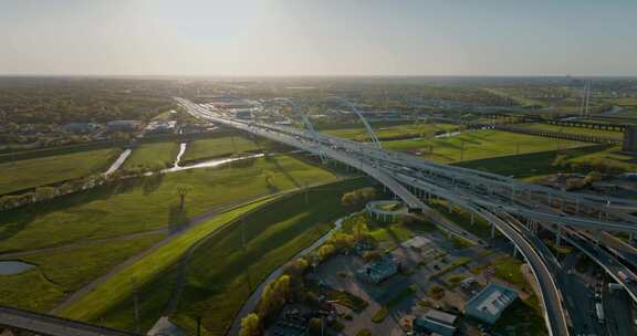 高速公路，十字路口，堆栈交汇处，达拉斯