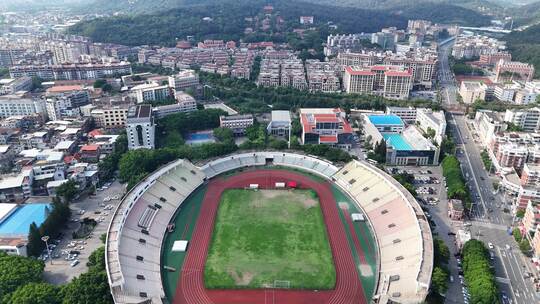 福建泉州体育中心航拍