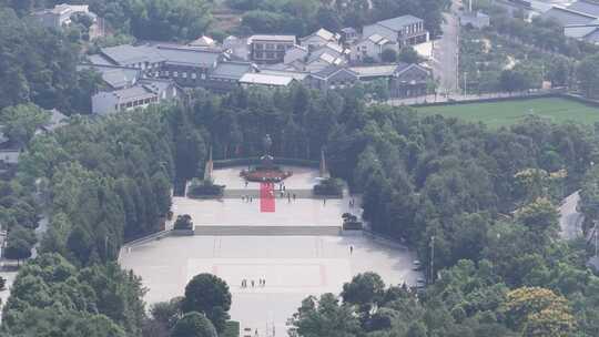 海南长沙韶山毛泽东广场航拍