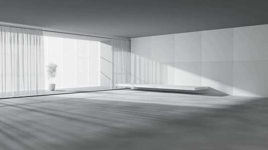 极简灰白抽象光影建筑空间