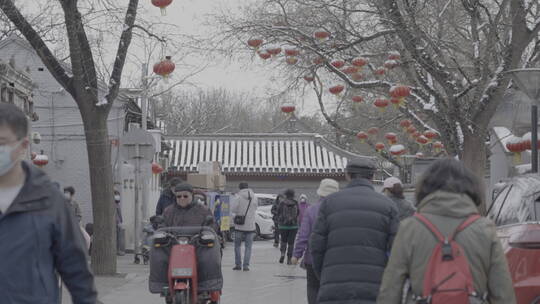 北京冬天生活 冬天街道