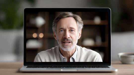 居家办公长者视频会议交流沟通