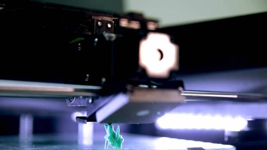 3D打印车间新材料打印视频素材模板下载