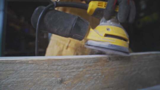打磨木慢动作车间木工