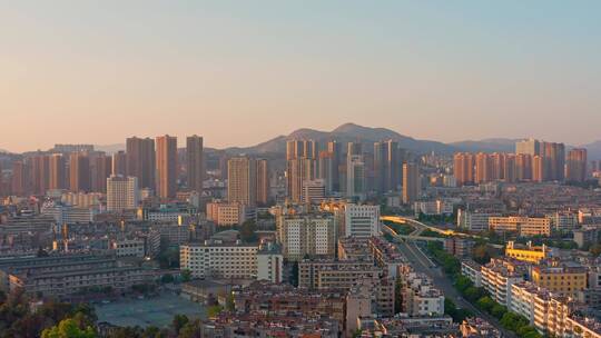 城市立交桥夜景航拍