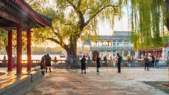 北京颐和园秋天风景