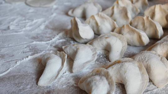 饺子传统手工包饺子过年冬至4K素材
