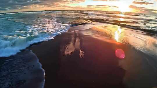 大海海洋海浪海边沙滩海水特写唯美巨浪浪花