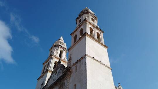 墨西哥墨西哥城教堂外景地拍视频素材模板下载