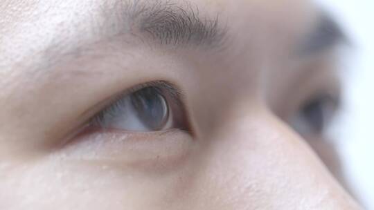 眼睛 不同年龄段眼部状态 男人眼睛眨眼视频素材模板下载