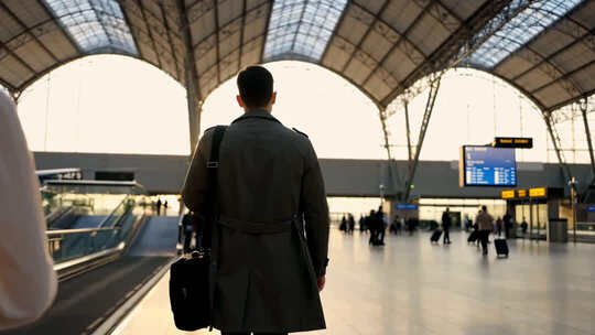 男女主角车站告别