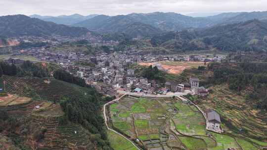 广西柳州程阳八寨5A景区航拍