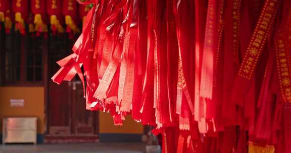 上海龙华寺祈福带许愿带平安带飘带红布条