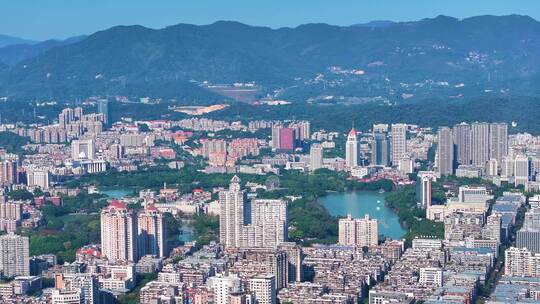 福州鼓楼区航拍大景全景福建城市风景风光