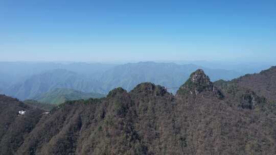 4K陕西南宫山4A景区山峰地貌航拍视频