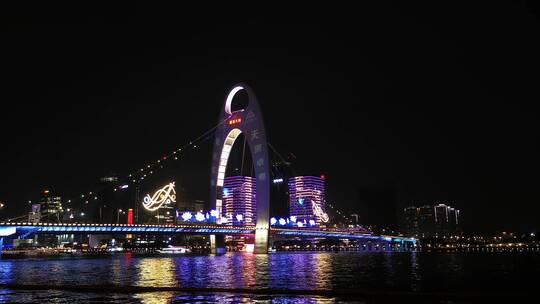 广州城市夜景灯光视频素材模板下载