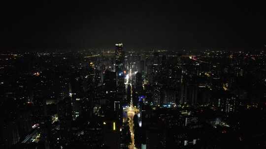 南京大景夜景航拍视频素材模板下载