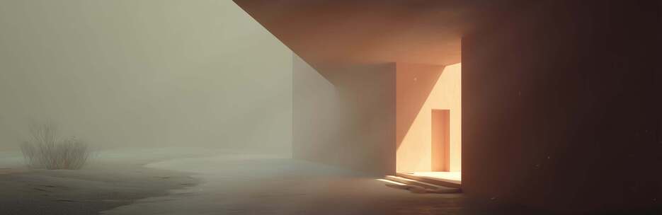 光影照射建筑室内场景