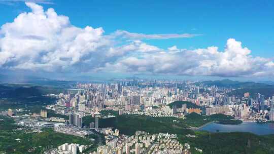 深圳罗湖、福田、南山全景