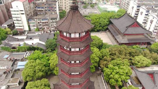 江西南昌地标绳金塔航拍