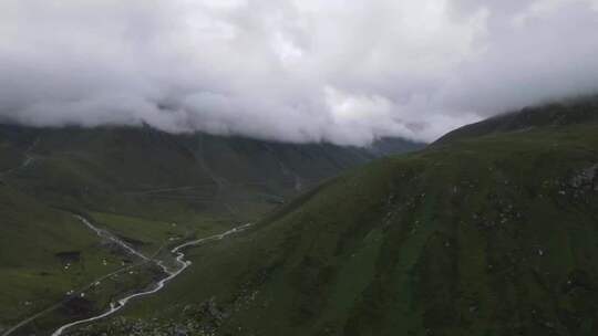 719孟克特古道360°全景山脉河流道路