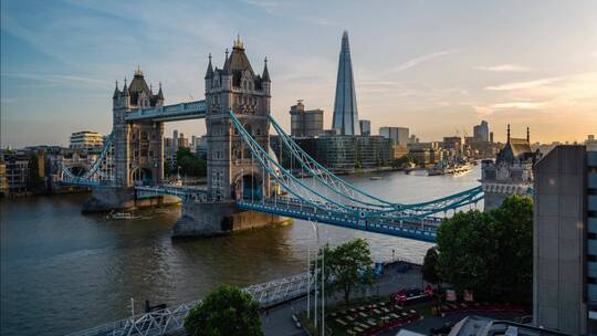 英国伦敦城市延时摄影视频素材模板下载
