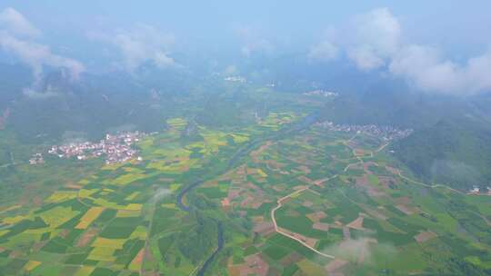 桂林山水阳朔风光中国航拍