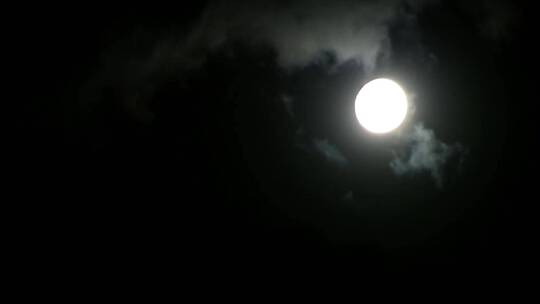 黑夜中的月亮