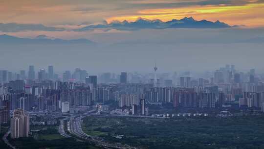 4k城市山脉公路素材