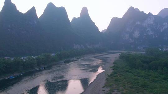 广西桂林阳朔桂林山水航拍