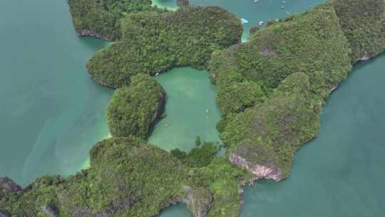 4K HDR泰国甲米洪岛海滨自然风光航拍