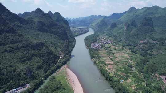 桂林杨堤风景区航拍