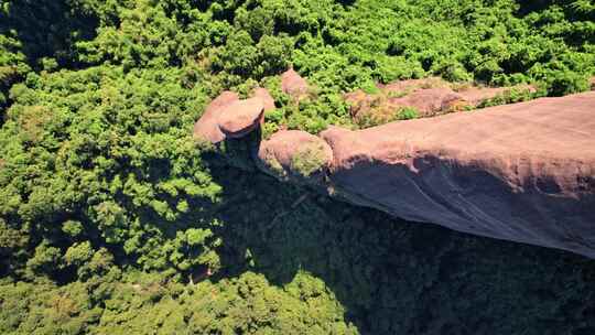 航拍韶关丹霞地貌 丹霞山阳元峰长老峰景区