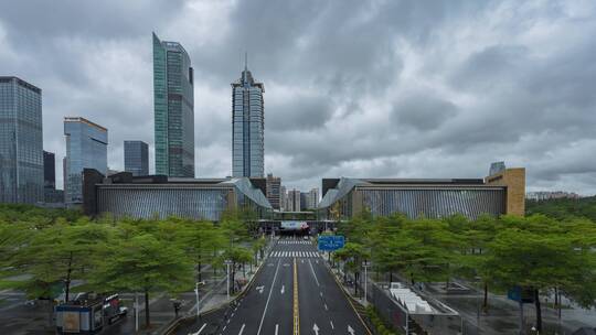 深圳图书馆与音乐厅风景