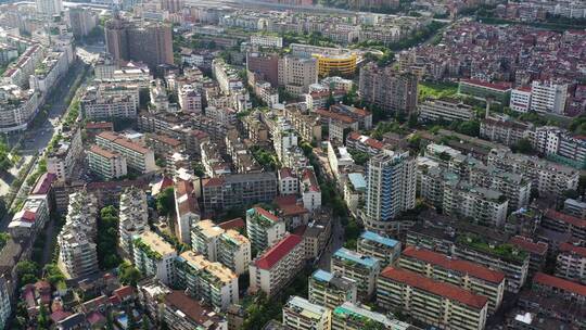 浙江金华城区金华站区块住宅区居民区航拍