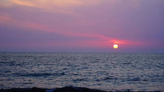 海上日落 日落