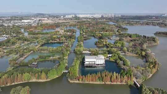 苏州太湖湿地公园（航拍视频原片素材）