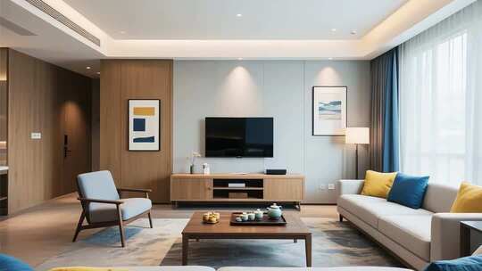 现代简约风格客厅室内场景