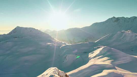 新疆滑雪场航拍