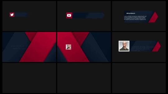 时尚动感标题字幕条图像过渡片场AE模板