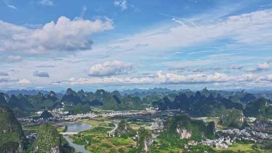 大山山川蓝天白云延时摄影