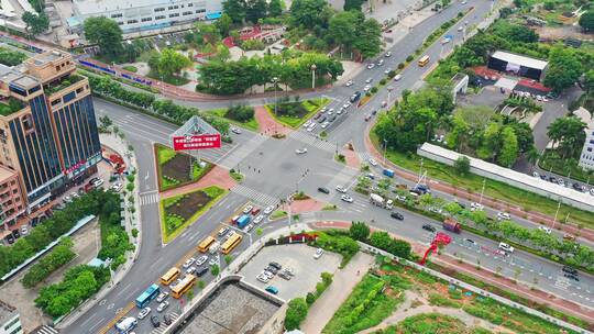 东莞茶山南路和安泰路交汇处左环绕视频素材模板下载