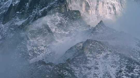 雪山，喜马拉雅山，雪，雾