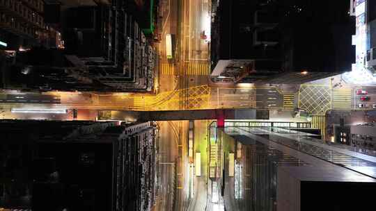 香港东区鲗鱼涌夜景航拍视频素材模板下载