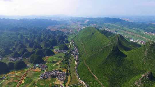 贵州黔西南兴义万峰林景区田园风光风景航拍