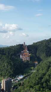 竖版视频梧州白云山风景区四恩禅寺