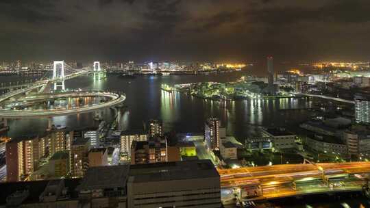 东京夜景：城市灯光之上的景色